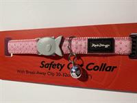 Red Dingo Kattehalsbånd LYSERØD M/PRIKKER